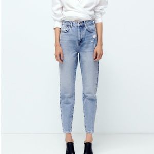 Zara Light Blue High Rise Jeans